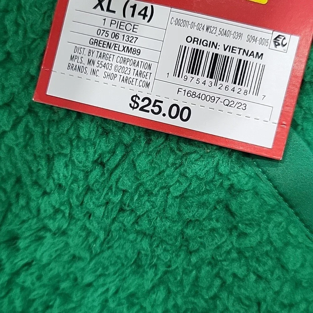 Kids Boys Girls Long Sleeve Sherpa Lounge Pullover Top X-Large Size 14 Green